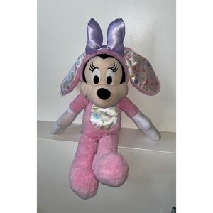 Disney Minnie Mouse Easter Bunny Plush Pink Rabbit Costume Purple Bow